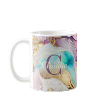 Elegante Monogramm-Marmor-Flüssigtinte