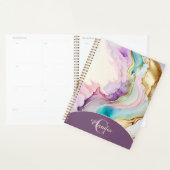 Elegante Monogramm-Marmor-Flüssigtinte Planer (Anzeige)