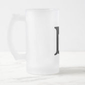 Elegante Monogramm Mattierte Bier-Tasse Mattglas Bierglas (Links)