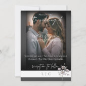 Elegante Monogramm minimalistische dunkelgraue Kal Einladung (Vorderseite)