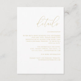 Elegante Monogramm Minimalistische Hochzeitdetails Begleitkarte