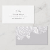 Elegante monogramm minimalistische Website Einlege Platzkarte (Vorne/Hinten)