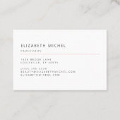 Elegante monogramm moderne Baumwollbonbons berufli Visitenkarte (Rückseite)