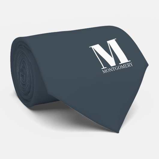 Elegante Monogramm + Name Hochzeit Krawatte (Gerollt)