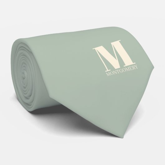 Elegante Monogramm + Name Hochzeitsschlips Krawatte (Gerollt)