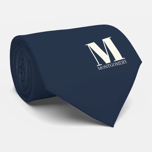 Elegante Monogramm + Name Hochzeitsschlips Krawatte (Gerollt)
