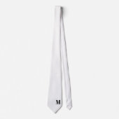 Elegante Monogramm + Name Hochzeitsschlips Krawatte (Vorderseite)