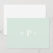 Elegante Monogramm-Papeterie-Einladung Einladung (Vorne/Hinten)