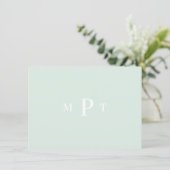 Elegante Monogramm-Papeterie-Einladung Einladung (Stehend Vorderseite)