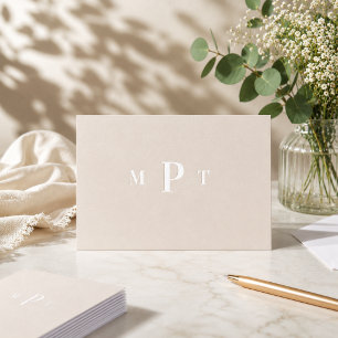 Elegante Monogramm-Papeterie-Einladung Einladung