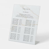 Elegante Monogramm-Preislistentisch-Oberflächensch Sockelschild (Vorderseite)