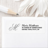 Elegante Monogramm-Rücksendeadresse (Insitu)