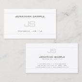 Elegante Monogramm Schlichte Minimalistische Desig Visitenkarte (Vorne/Hinten)