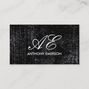 Elegante Monogramm-Schrift Grunge Visitenkarte