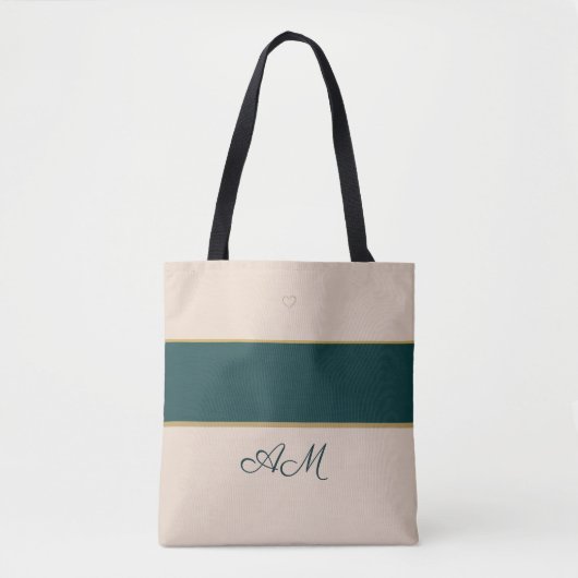 Elegante Monogramm-Tasche |Sofisticatedes Streifen Tasche (Vorderseite)