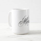 Elegante Monogramm-Tasse Kaffeetasse (Vorderseite Links)