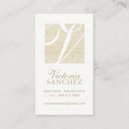 Elegante Monogramm-Telefonkarten Telefonnummerkarte