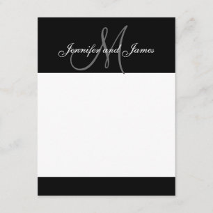 Elegante Monogramm- und Namens-Karten für Neuvermä Einladung