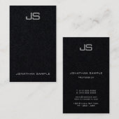 Elegante Monogramm-vertikale Schablonen-luxuriöses Visitenkarte (Vorne/Hinten)