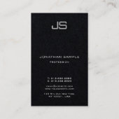 Elegante Monogramm-vertikale Schablonen-luxuriöses Visitenkarte (Rückseite)