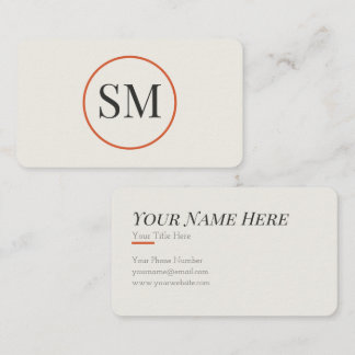 Elegante Monogramm-Visitenkarte | Modern Minimalis Visitenkarte
