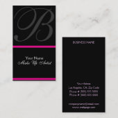 Elegante Monogramm-Visitenkarte Visitenkarte (Vorne/Hinten)