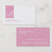 Elegante Monogramm-Visitenkarten Visitenkarte (Vorne/Hinten)