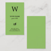 Elegante Monogramm-Visitenkarten Visitenkarte (Vorne/Hinten)