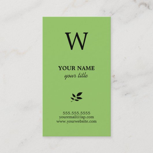 Elegante Monogramm-Visitenkarten Visitenkarte (Vorderseite)