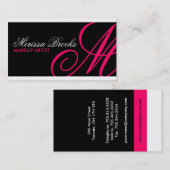 Elegante Monogramm-Visitenkarten Visitenkarte (Vorne/Hinten)