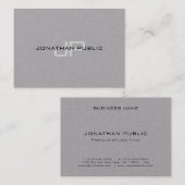 Elegante Monogramm-Vorlage Moderne Minimalistische Visitenkarte (Vorne/Hinten)