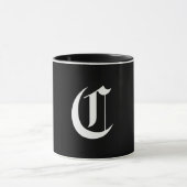 Elegante Monogramm-Vorlage Tasse (Zentrum)