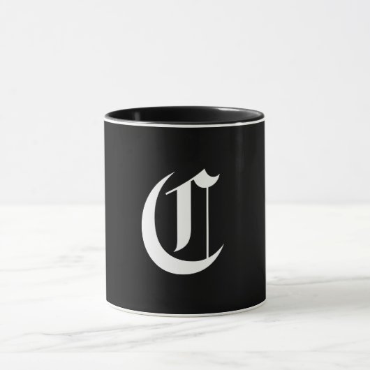 Elegante Monogramm-Vorlage Tasse (Zentrum)