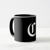 Elegante Monogramm-Vorlage Tasse (Vorderseite Links)