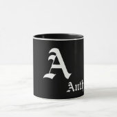 Elegante Monogramm-Vorlage Tasse (Zentrum)