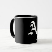 Elegante Monogramm-Vorlage Tasse (Vorderseite Links)