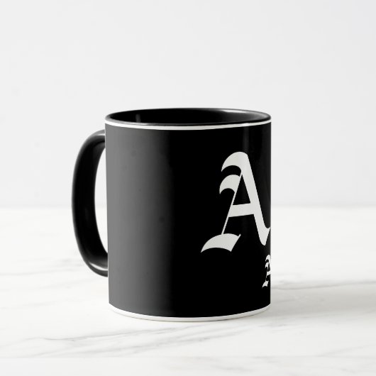 Elegante Monogramm-Vorlage Tasse (Vorderseite Links)