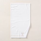 Elegante Monogramm Weißer Name Rosa Badhandtuch Set (Handtuch)