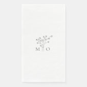 Elegante Monogramme, moderne, einfache Hochzeitsna Serviette (Vorderseite)