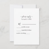 Elegante Monogramme Palm Beach Wedding RSVP Card Karte (Rückseite)