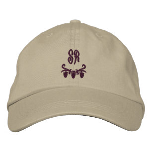 Elegante monogrammierte Anfangsbuchstaben personal Bestickte Baseballkappe