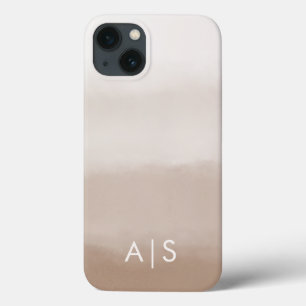 Elegante monogrammierte Anfangsbuchstaben Pilzbrau Case-Mate iPhone Hülle