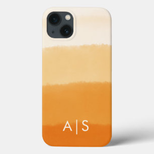 Elegante monogrammierte Initialen Kürbis Orange Om Case-Mate iPhone Hülle