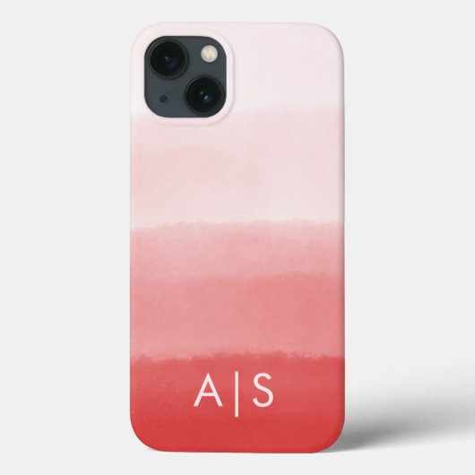 Elegante monogrammierte Initialen verblasstes Kora Case-Mate iPhone Hülle (Rückseite)