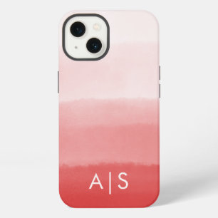 Elegante monogrammierte Initialen verblasstes Kora iPhone 13 Hülle