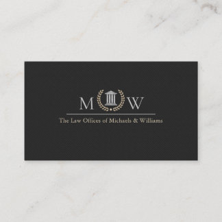 Elegante monogrammierte Rechtskanzlei Visitenkarte