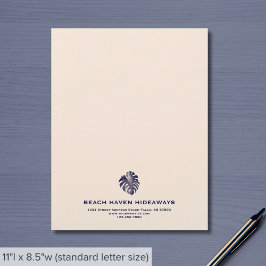 Elegante Monstera Leaf Business Letterhead Briefbogen