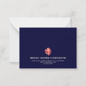 Elegante Monstera Leaf Corporate Note Card Mitteilungskarte (Vorderseite)