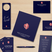 Elegante Monstera Leaf Corporate Note Card Mitteilungskarte