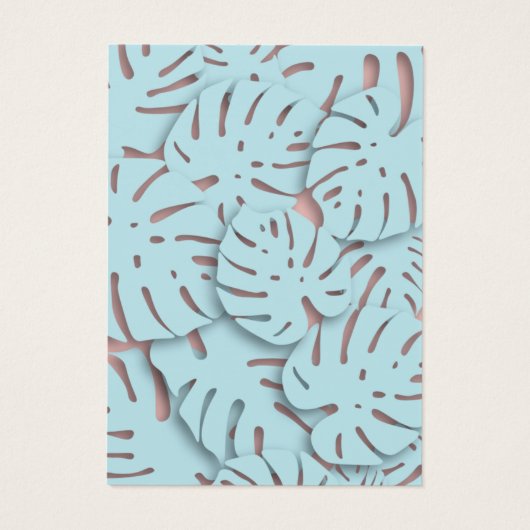 Elegante Monstera Leaf Earring Display Card (Rückseite)